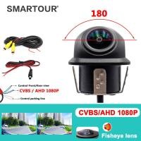 ราคา SMARTOUR Kamera Spion รถยนต์200W AHD CVBS 1080P Full HD กล้องกลับภาพ180 มุมกว้างการมองเห็นได้ในเวลากลางคืนกล้องท้ายรถรถเลนส์ฟิชอาย (22422251126)