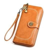 ราคา Smartconnกระเป๋าสตางค์ผู้หญิงPUหนังซิปรอบผู้ถือสุภาพสตรีกระเป๋าคลัทช์เดินทาง (3972124191)