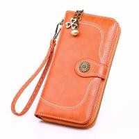 ราคา Smartconnกระเป๋าสตางค์ผู้หญิงPUหนังซิปรอบผู้ถือสุภาพสตรีกระเป๋าคลัทช์เดินทาง (3972124189)