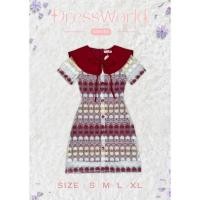 ราคา S XL 1150 งานป้าย Dress World เดรสสั้นลูกไม้ ลายหัวใจ คอปกกะลาสี น่ารัก ดีเทลเก๋ (21335825384)