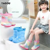 ราคา YADOU รองเท้าบูตลุยฝนสำหรับเด็กรองเท้ายางกันลื่นรองเท้าบูทกันฝนลายการ์ตูนใส่ได้ทั้งเด็กผู้ชายและเด็กผู้หญิงรองเท้าลุยน้ำ (14337591304)