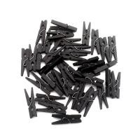 ราคา Upgrade Your Style 50pcs Matt Black Diy Photo Wall Mini Wood Clip 30mm Wooden Environmental Small Clothespin Childrens Clothespins Sc158 (21921562603)