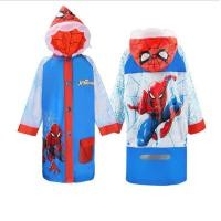 ราคา กัปตันSpider Manคุณภาพสูงเสื้อกันฝนสำหรับเด็กหมวกแบบเป่าลมเด็กกัปตันอเมริกากันฝนชายPoncho Rainwearกลางแจ้งของขวัญ (4011214683)
