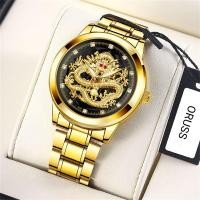 ราคา ELF TRIBE นาฬิกาทองของผู้ชายกางเกงแต่งชายสีทองกันน้ำนาฬิกาควอตซ์เรืองแสงในที่มืด (20294193070)