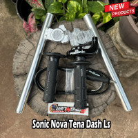 ราคา แฮนด์หมอบสีเงิน ประกับคันเร่งแต่งทดรอบดำ แดช โนวา เทน่า โซนิค Ls (21662495407)