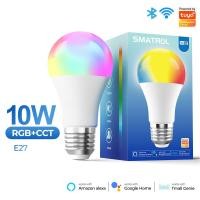 ราคา หลอดไฟ LED อัจฉริยะ15W WiFi E27 LED rgbcw หลอดไฟอัจฉริยะควบคุมด้วยเสียงผ่าน Google Home Tuya Smart Life APP Alexa RGB โคมไฟ110 220V (22073968455)