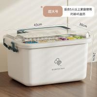 ราคา กล่องยาขนาดใหญ่ในครัวเรือน กล่องเก็บยาพลาสติกหลายชั้น กล่องปฐมพยาบาลแบบพกพาอเนกประสงค์ ขนาดใหญ่ (21788824578)