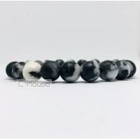 ราคา Zebra Jasper กำไลหิน แจสเปอร์ม้าลาย ขนาด 8 10 12 มิล สร้อยข้อมือหินแท้ สโตนคิง stoneking (21682993389)