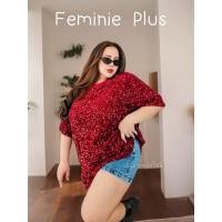 ราคา พร้อมส่ง พลัสไซส์ เสื้อวิ้งๆ คอกลม เลื่อมเกล็ดปลา วิบวับระยิบระยับ ใส่เที่ยว ใส่ปาร์ตี้เล่นแสงสุดๆ (21936824443)