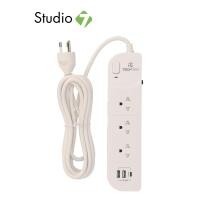 ราคา ปลั๊กไฟ TECHPRO 3 Way 1 Switch 2xUSB 1xType C 3M PLG04 White by Studio7 (22583399209)