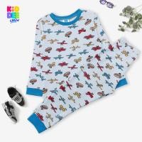 ราคา KiddeeCrew ชุดนอนเด็กสีฟ้าลายเครื่องบิน เหมาะสำหรับอายุ 1 12 ปี (17538251759)