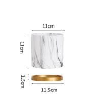 ราคา กระถางต้นไม้ ดอกไม้ ลายเส้น ลายหินอ่อน พร้อมฐาน สีทอง MH 277 (22362870772)