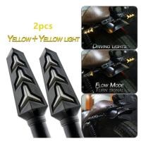 ราคา EKLEVA ไฟสัญญาณไฟเลี้ยวรถจักรยานยนต์ LED 12Vตัวบ่งชี้กะพริบไฟได้น้ำไหลสามารถงอได้ไฟกระพริบ Moto (22427404409)