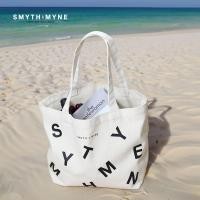 ราคา SMYTH MYNE กระเป๋าผ้า canvas สกรีนลาย แบรนด์ไทย ทรง tote bag (22285860639)