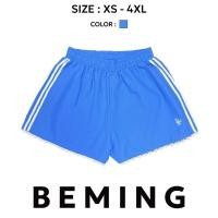 ราคา Bemingshorts027 XS 4XL BMG Original Shorts กางเกงวอร์มขาสั้นผ้าร่ม แต่งขอบลูกไม้ (22409368417)