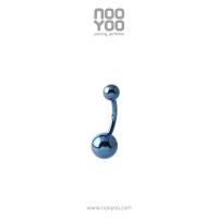 ราคา NooYoo จิวสะดือสำหรับผิวแพ้ง่าย Anodized Blue Banana Surgical Steel (21997711914)