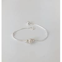 ราคา สร้อยข้อมือลายกระดูกงูคั่นตะกร้อเงินแท้925 เครื่องประดับเงินแท้ สร้อยข้อมือ สร้อยเงินแท้ (19383402893)