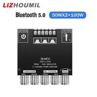 ราคา LIZHOUMIL ZK MT21 Channel Subwoofer Amplifier Board CS8673E 2 1 Power Audio Stereo Amplifier Board Bass AMP AUX Power Amplifier Module Set (22104592345)