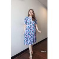 ราคา New Collection b161 flower เเฟชั่นชุดเดรสผ้าอัดพลีทพิมพ์ลายดอกไม้สีสวยตรงปกยืดFreesize เดรสสาวอวบ ชุดออกงาน ชุดใส่เที่ยว (21984509157)