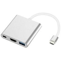 ราคา wsustore USB C to Adapter 3 in 1 Multiport USB Type C to 4K USB3 0 and USB C Power Delivery Port Converter Compatible (22144020388)