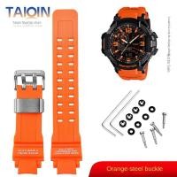 ราคา สายรัดข้อมือสำหรับผู้ชายสีส้มแดงฟ้าสำหรับ Casio GA 1000 GA 1100สายนาฬิกาเรซิน GW A1000 A1100 4000สายซิลิโคนเครื่องมือฟรี (18342697790)