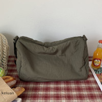 ราคา Keluan กระเป๋าผ้าสะพายข้างเรียบง่ายความจุขนาดใหญ่กระเป๋าสะพายข้างชุดญี่ปุ่น (22636334253)