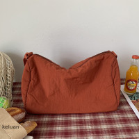 ราคา Keluan กระเป๋าผ้าสะพายข้างเรียบง่ายความจุขนาดใหญ่กระเป๋าสะพายข้างชุดญี่ปุ่น (22636334254)