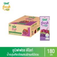 ราคา ยกลัง 36 กล่อง ยูนิฟ เฟรช ดีไลท์ น้ำองุ่นเคียวโฮผสมผักผลไม้รวม 40 (22322868130)