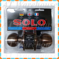 ราคา Solo ลูกบิดประตู กุญแจลูกบิด ยี่ห้อโซโล สีเงินสแตนเลส สีทอง สีรมดำ Door knob (9749391266)