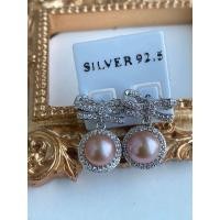 ราคา ต่างหูไข่มุกแท้ สีชมพู น่ารัก มุกแท้มีใบรับประกัน (22303107720)