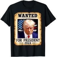 ราคา Donald Trump Mug Shot Wanted for U S President 2024 T Shirt Men Clothing Vintage T Shirt Camisas Streetwear (22293699322)