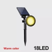 ราคา โคมไฟสนามหญ้าพลังงานแสงอาทิตย์ 7 18LED ไฟสปอร์ตไลท์ RGB ไฟอัตโนมัติกันน้ำกลางแจ้ง สำหรับไฟตกแต่งลานสวนลานสวน (21536927686)