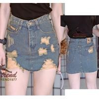 ราคา shopth777 กระโปรงยีนส์ สั้น แต่งขาด 3 สี ป้ายกวาง Looktrend ไซส์ S 6XL กระโปรงยีนส์ ผญ สาวอวบ พลัสไซส์ (21061615448)