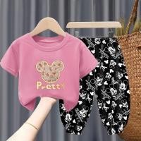 ราคา LOBER เสื้อผ้าเด็กผญ ชุดเสื้อผ้ามิกกี้เมาส์ ชุดเซทเด็กหญิง เสื้อยืดมิกกี้เม้าส์ กางเกงพิมพ์ลายทั้งตัว เสื้อผ้าเด็กผญ1 8 (22030221059)