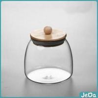 ราคา JeDa โหลแก้วฝาไม้เก็บวัตุดิบ ทรงโอ่ง กระปุกใส่ขนม ขวดใส่เครื่องปรุง Food Storage (22521731029)