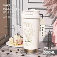 ราคา แก้วสแตนเลส รุ่นใหม่ แก้วกาแฟ 316 เก็บอุณหภูมิ นาน 6 ชม แก้วเก็บอุณหภูมิ มีฝาปิด ป้องกันการรั่วซึม ซีลซิลิโคน แก้วcoffee cup 500ml (22593093962)