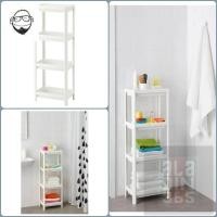 ราคา IKEA แท้ค่ะ ชั้นวางของ ชั้นวางของเข้ามุม ชั้นวางมีล้อ VESKEN เวสเก้น (22196427552)