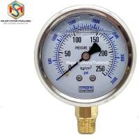 ราคา เกจวัดแรงดันสแตนเลส หน้าปัด 2 5นิ้ว เกจวัดค่าสูญญากาศ เพรสเชอร์เกจ Pressure gauge เกจวัดแรงดันแบบมีน้ำมัน แวคคั่มเกจ (21760217257)