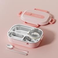 ราคา Lunch Box Adult Lunch Box Student Lunch Box Square Divided Lunch Box Japanese style Lunch Box Microwave Heated 304 Stainless Steel Insulated Box (22822217681)