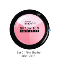 ราคา บลัชออน 3 เฉดสี ในตลับเดียว ปัดแก้มดูดี มีมิติ แก้มสวยสดใส กิฟฟารีน อินโนเวีย เกรเดชั่น ชีค คัลเลอร์ Giffarine Innovia Gradation Cheek Color (21283623348)