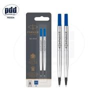 ราคา แพ็ค 2 ชิ้น PARKER ไส้ปากกาโรลเลอร์บอล ป๊าคเกอร์ หัว M สีดำน้ำเงิน 1 pack 2 pcs PARKER QUINK Flow Rollerball Refill Medium Point BlackBlue Ink (22306100154)