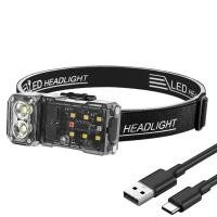 ราคา ไฟฉายคาดหัว LED ขนาดเล็กแบบชาร์จได้ไฟฉายคาดศีรษะสำหรับตั้งแคมป์พร้อม USB (22026938666)