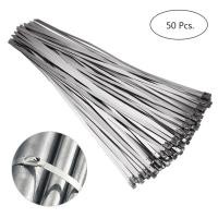 ราคา 50 ชิ้น Cable Tie เคเบิ้ลไทร์สแตนเลส ขนาด 6 8 10 12 14 16 20 นิ้ว เคเบิ้ลไทร์ เคเบิลไทร์ สแตนเลส เคเบิ้ลไทร์เหล็ก สายรัด (16065503744)