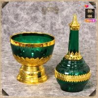 ราคา ชุดกรวดน้ำ ลายไทยวิจิตร ที่กรวดน้ำคุณภาพดี ชุดกรวดน้ำพลาสติก ลายไทยสวยงาม (14664736078)