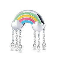 ราคา Original 100 Genuine S925 Sterling Silver Rainbow Colors Beads Fit Pandora Bracelet DIY Charm For Women Jewelry Fashion Gift (22293996040)