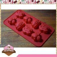 ราคา Freshyware พิมพ์ซิลิโคน พิมพ์วุ้น กัมมี่ บล็อคน้ำแข็ง chocolate ดอกไม้ ผึ้ง ผีเสื้อ แมลงเต่าทอง คละสี (440914355)