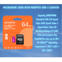 ราคา DATA 32GB 64GB MICROSDHC CARD WITH ADAPTER UHS I CLASS10 AUSDH32GUICL10 RA1 AUSDX64GUICL10 RA1 LT (22247808748)