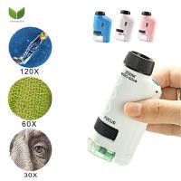 ราคา Eversalute กล้องจุลทรรศน์แบบพกพาไฟ LED 60x 120x กล้องจุลทรรศน์แบบถือด้วยมือกล้องจุลทรรศน์ใช้พลังงานจากแบตเตอรี่พร้อมไฟ LED เด็กกล้องจุลทรรศน์วิทยาศาสตร์ (18413613446)