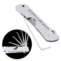 ราคา TOFU19 ทนทานต่อการใช้งาน กุญแจล็อคกุญแจ เครื่องมือสำหรับมือ เครื่องมือช่างกุญแจ เครื่องมือเปิดล็อค ปลดล็อค ประแจพับได้ (22460020918)