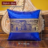 ราคา ปลอกหมอนอิงคาดผ้ารูปแบบช้าง 40x40 ซม 15 5x15 5 หลายสี ผ้าไหมไทย สำหรับวางบนโซฟา เตียง เก้าอี้สนาม มีหลายสีให้เลือก (22170972419)